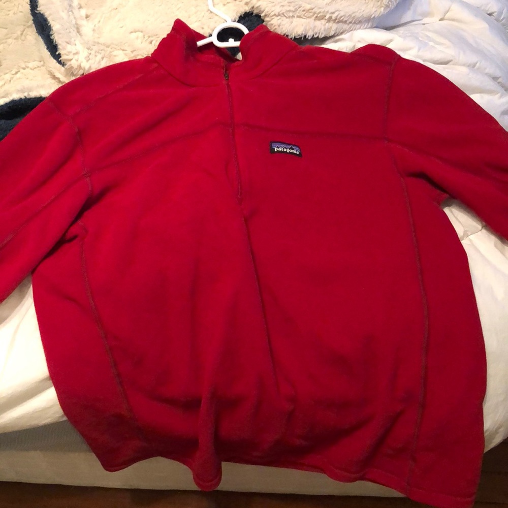 Patagonia 3/4 zip long sleeve red